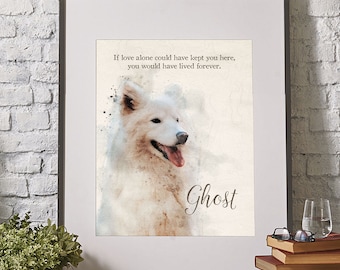 Personalized Pet Memorial DIGITAL FILE  // Pet Loss Gifts // dog dad gift // Pet Bereavement Gift // Pet Sympathy Gift // Pet Loss Portrait