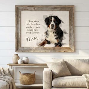 Custom Pet Portrait Watercolor Style Print, Dog Cat Memorial, Personalized Animal Art