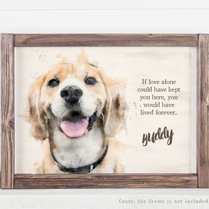 Personalized Pet Memorial Print, Pet Loss Gifts, dog cat dad gift, Dog Lover Gift, Cat Lover Gift, Pet Sympathy Gift // Pet Portrait