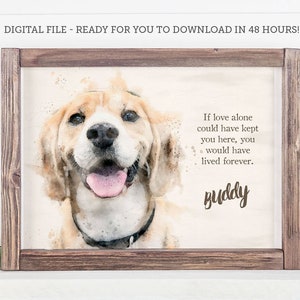 Personalized Pet Memorial DIGITAL FILE  // Pet Loss Gifts // dog dad gift // Pet Bereavement Gift // Pet Sympathy Gift // Pet Loss Portrait