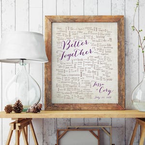 Better Together Hochzeit Songtexte Wandkunst | Perfektes Hochzeitsgeschenk & einjähriges Jubiläumsgeschenk - Luke Combs Decor