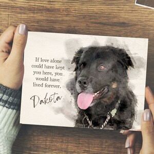 Custom Pet Watercolor Portrait – Personalized Dog & Cat Memorial Art - Etsy