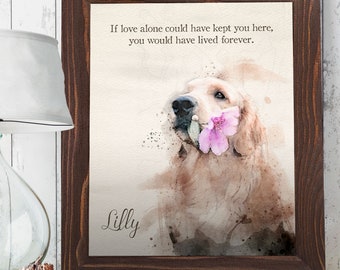 Pet Memorial Gift, Personalized Pet Loss Frame for Dogs or Cats