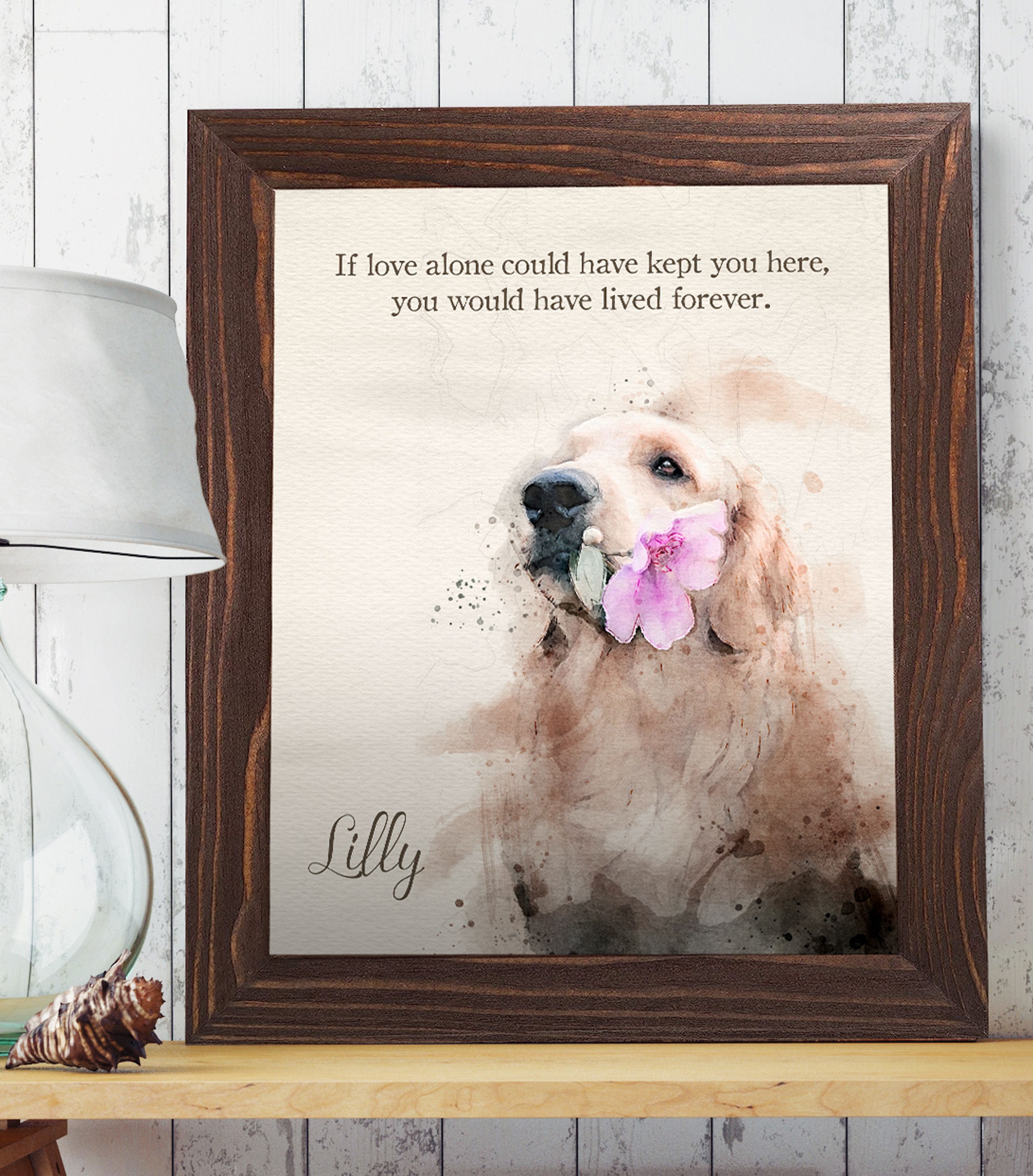 Pet Memorial Gift, Personalized Pet Loss Frame for Dogs or Cats