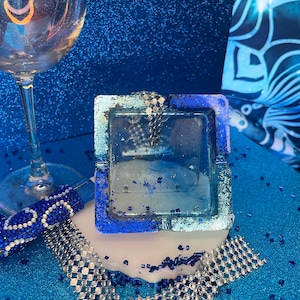Blue Resin Ashtray