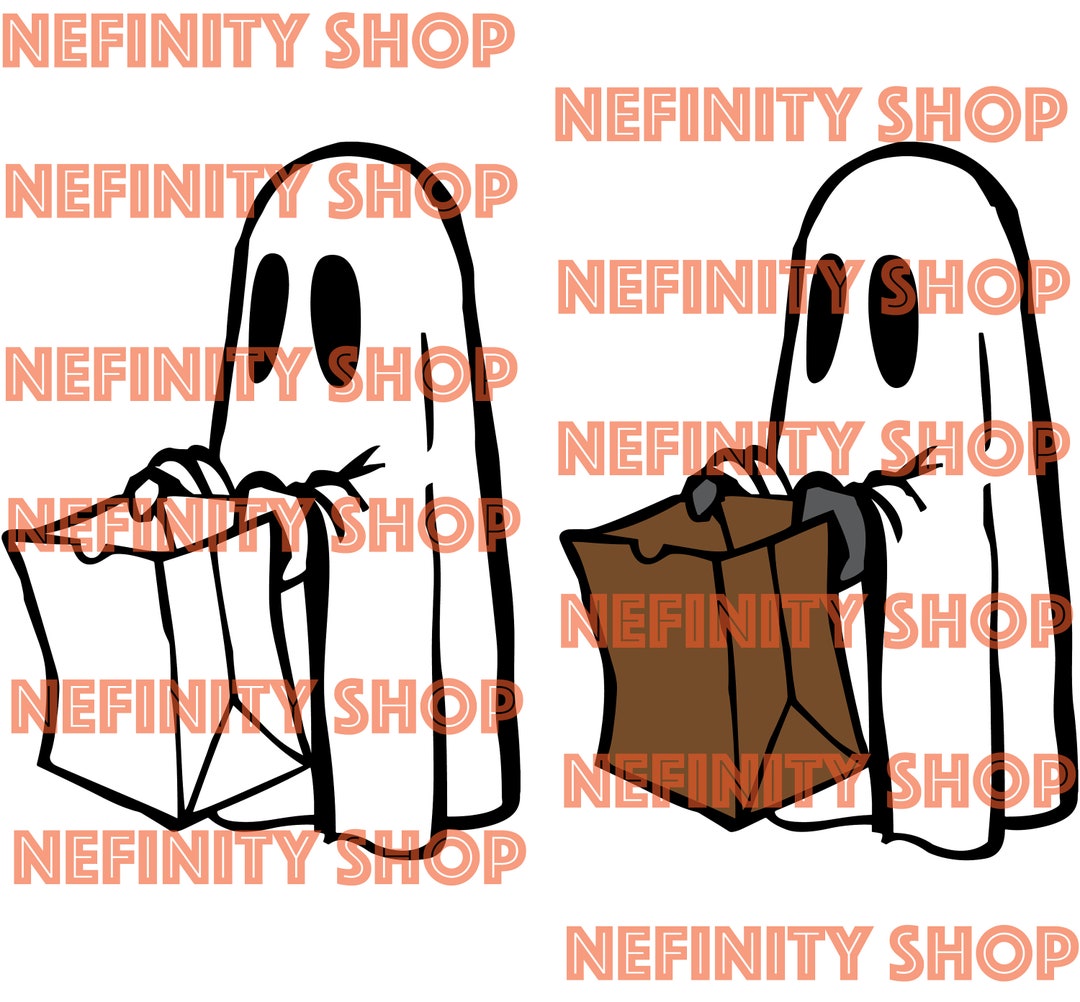 Halloween Trick or Treat Ghost SVG PNG Digital File - Etsy