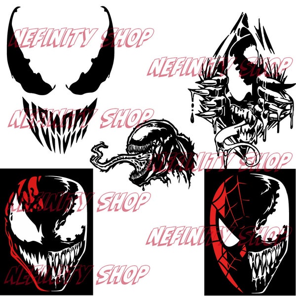 Venom SVG, Venom Clip Art, Venom Cut File, Venom Vector, Venom Logo Svg, Superhero Svg, Files for Silhouette Cameo, Cricut