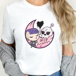 Pastel Goth Shirt Creepy Cute Shirt Cyberpunk Clothing Kawaii Japanese Streetwear Anime Kawaii Clothes Pastel Goth Plus Size Clothing