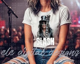 Rock Band T-Shirt Mockup, Female Model (Digital Download)