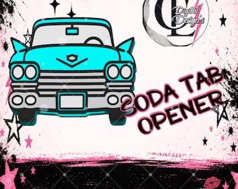 Classic Cadilliac, Soda Tab Opener, Retro Car Design, 3D Print File (STL)