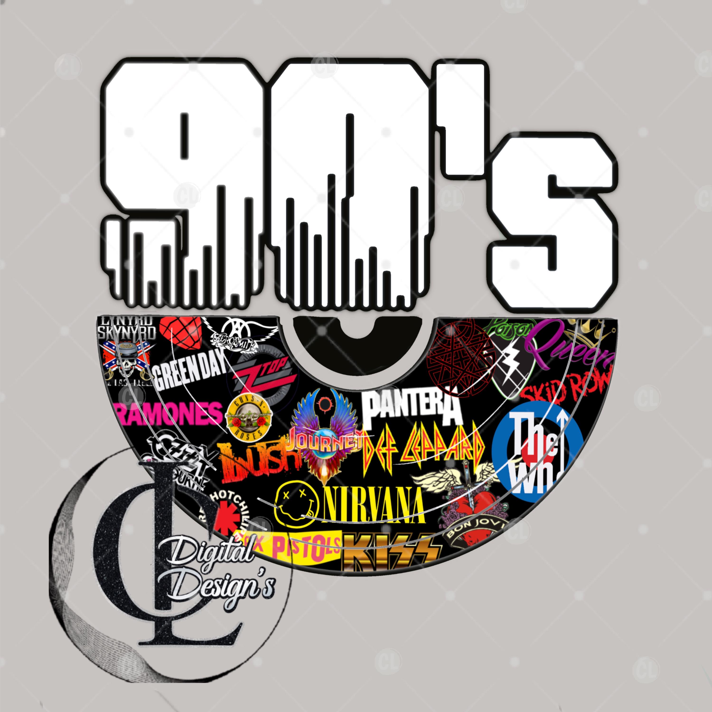 Band Shell Logo Music Rock Band Logo Collage, Guitar, Music Graphic T-shirt, Digital Download ...