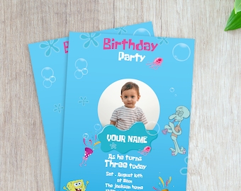 Printable Spongebob Birthday Card - Etsy