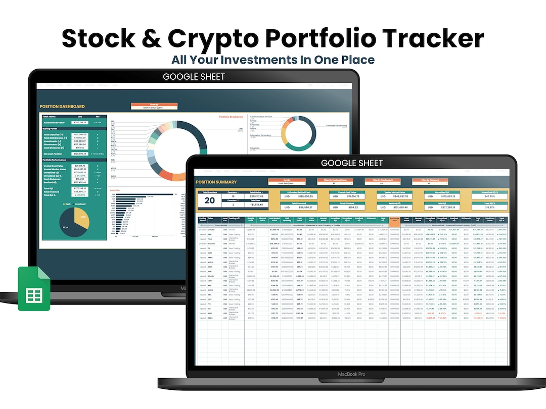 Stock & Crypto Portfolio Performance Tracker [multi-year] | Google Sheets  Only | Excel Not Supported - Etsy