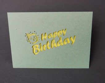 High quality kraft paper envelopes, motif Happy Birthday