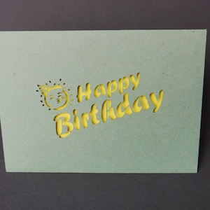 Hochwertige Briefumschläge aus Kraftpapier, Motiv Happy Birthday