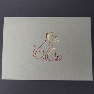 Hochwertige Briefumschläge aus Kraftpapier, Motiv Hund & Katze