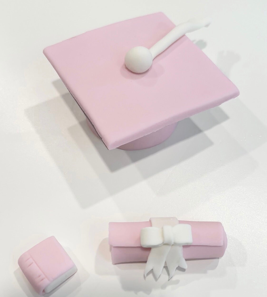 Sugar Graduation Cap and Diploma Cake Topper, Fondant Cake Topper