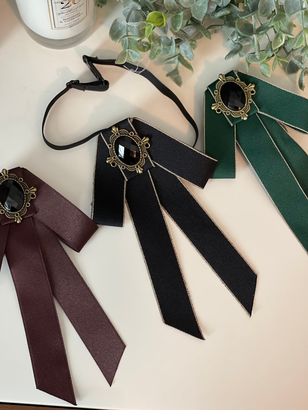 Victorian Style Girls Ribbon Bow Neckties School Girl Neckties Etsy