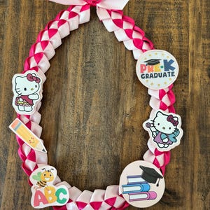 Collier de remise des diplômes double face fermé couleurs personnalisées 5/8" pour préscolaire/maternelle avec surmatelas