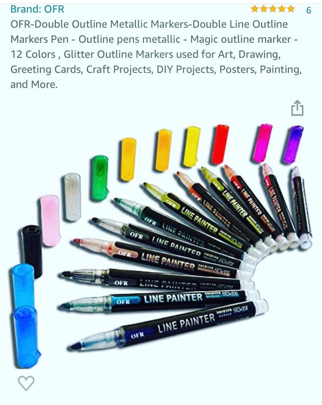 Outline Markers, 16 Outline Pens, 5 Cards, Gold and Silver Metallic Outline  Markers, Double Line Outline Pens, Self-outline Metallic Markers 