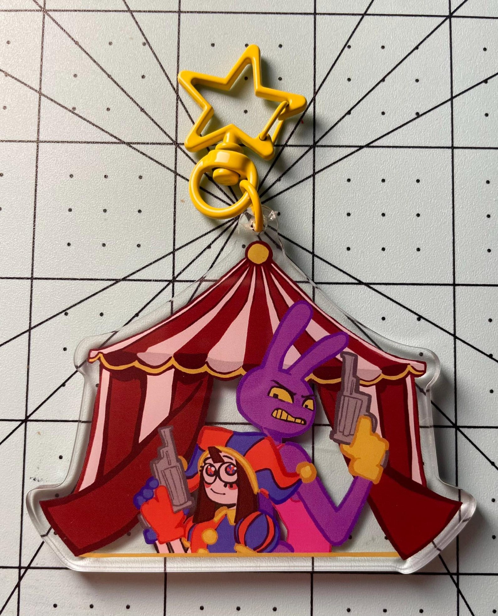 Funatics Keychain Digital Circus Funnybunny Acrylic Keychain - 3-inch Bag Charm - Etsy