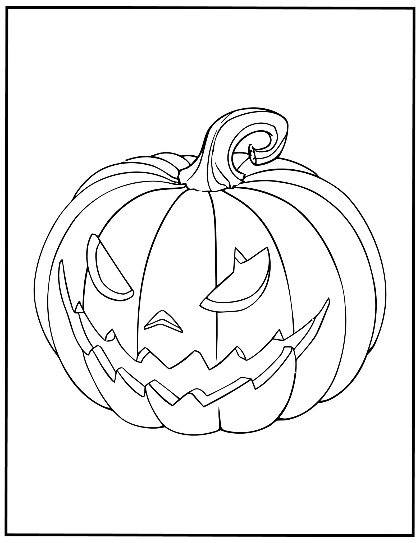 Pumpkins / Jack O'lanterns Coloring 5 Pages Digital - Etsy