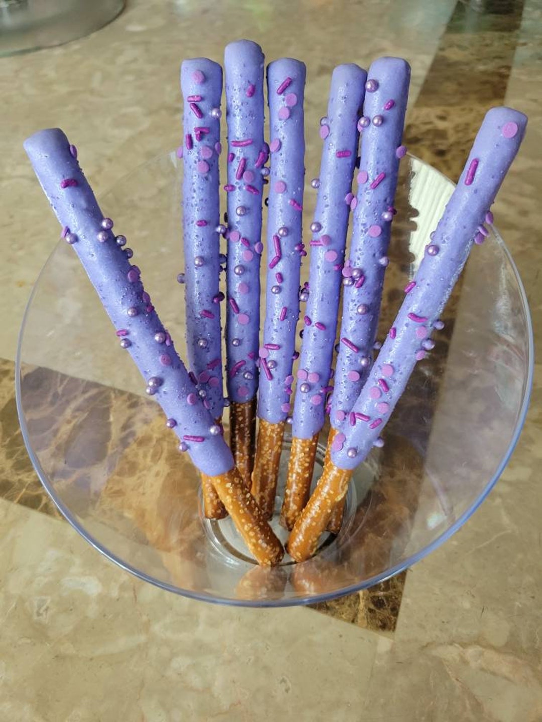 Purple Chocolate Pretzels Etsy