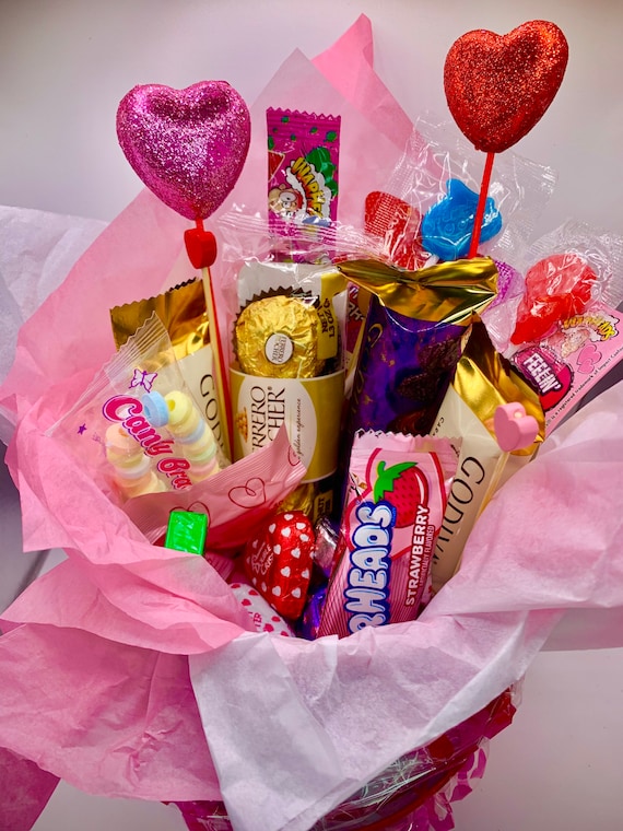 Valentines Day Anniversary Gift Box/bucket Gifts for Her Gifts for Him  Chocolate Candy, Lollipops, Thinking of You Gift Set -  Canada