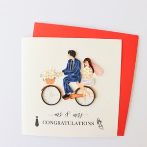 Cartão de feliz dia de casamento, cartão de noivo e noiva, cartão de felicitações de casamento, cartão de feliz vida de casado, parabéns senhor e senhora cartão de casamento