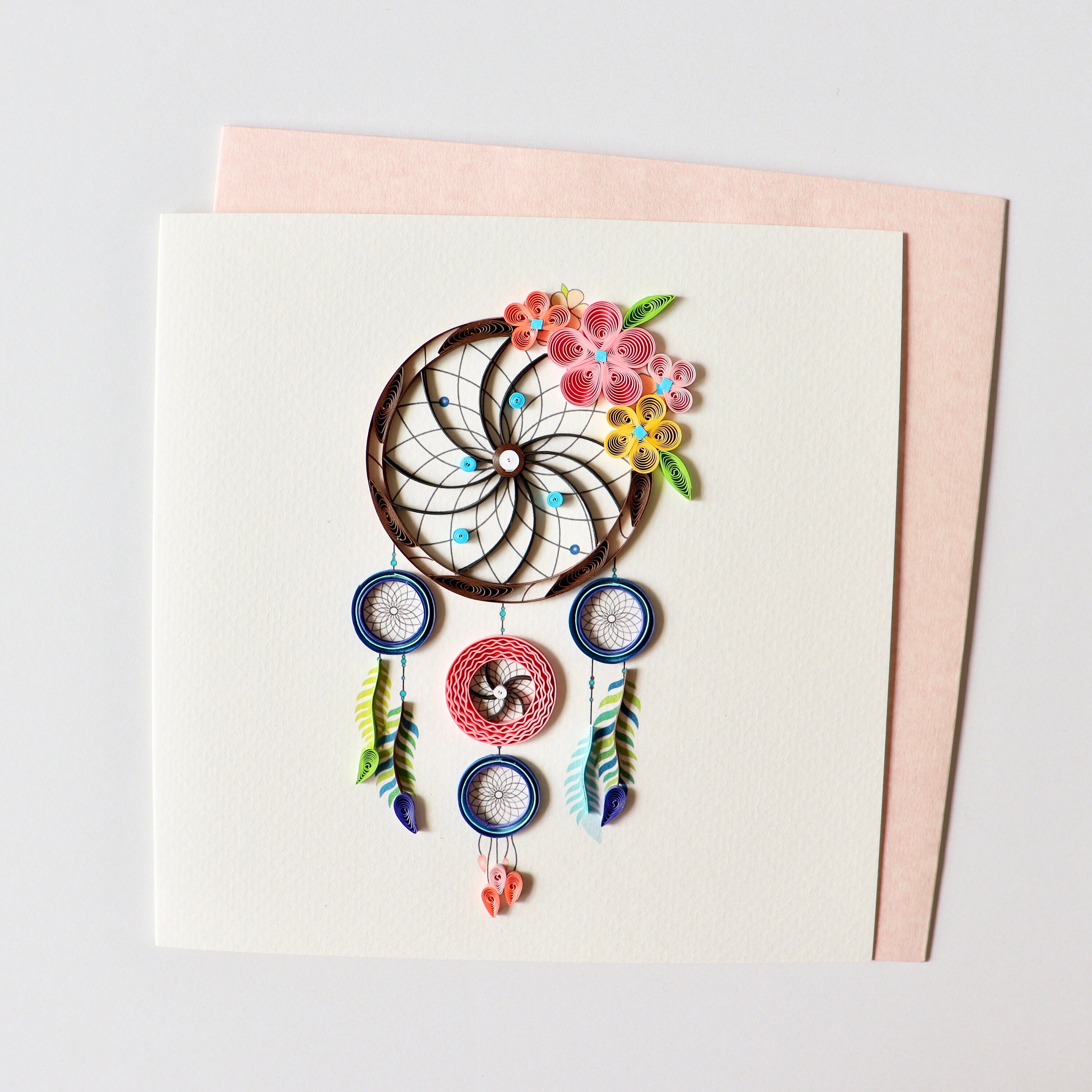 Dream Catcher Paper Quilling Key Holder Quilling Dream Catcher