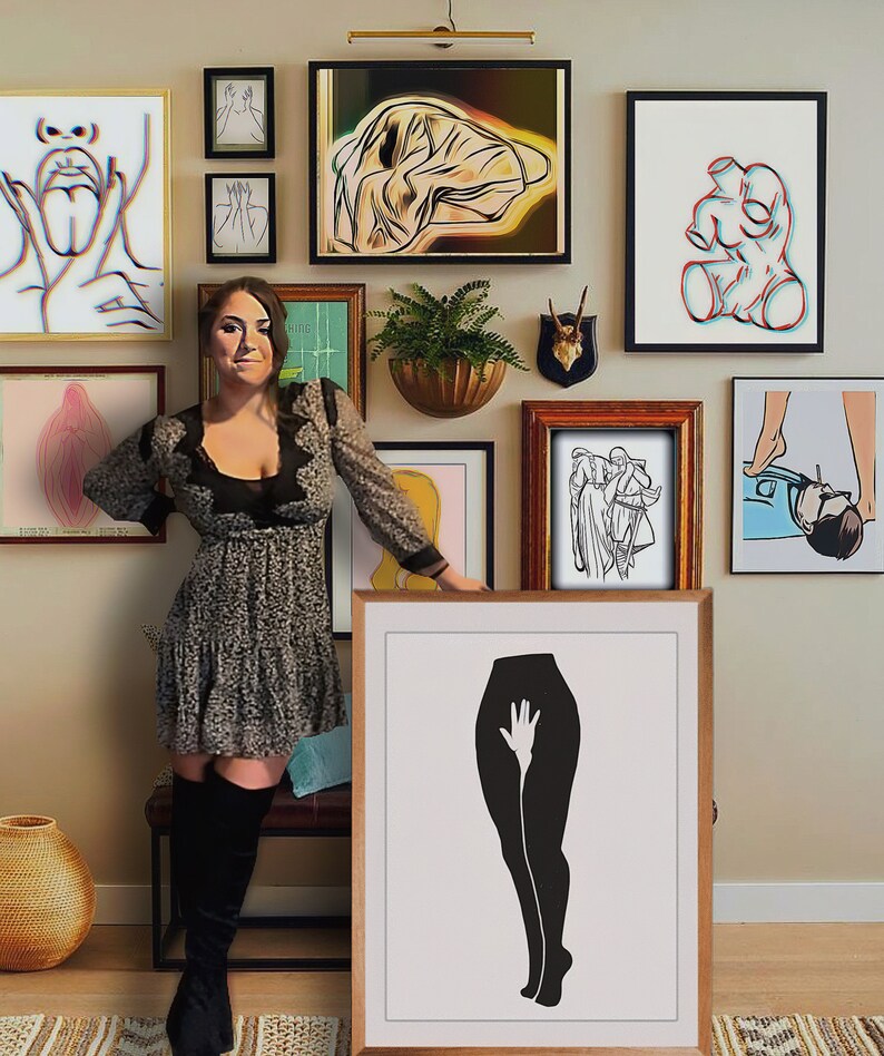 Digital Download, Printable Art, Art Prints, Pop Art, Female Form