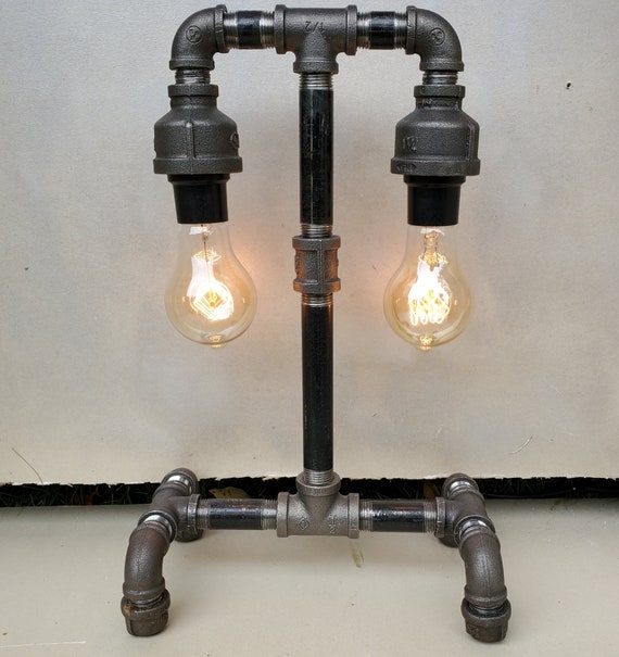 Black iron pipe light outlet