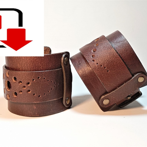 Leather Cuff Bracelet Digital Pattern