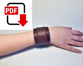 Leather Cuff Bracelet Digital Pattern