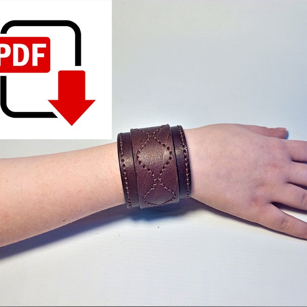 Leather Cuff Bracelet Digital Pattern