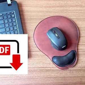 Leather mousepad digital pattern _ DIY pattern _ PDF download