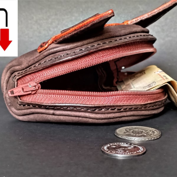 Leather wallet digital pattern _ Cat wallet pattern _ DIY wallet PDF _ Handmade leather digital template _ A4 Sized Printout