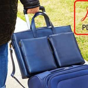 Padrão de bolsa de couro _ Bolsa para laptop faça você mesmo _ Download em PDF _ modelo digital _ Impressão em tamanho A4