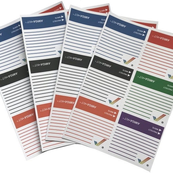 Rainbow Tick / Checkmark Floppy Disk Labels from Amiga Kit (24 pack new)