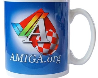 AMIGA.org Drinking Mug (Blue) New from Amiga Kit