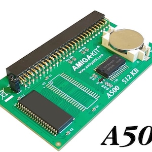 A500 512Kb tarjeta de memoria RAM con reloj en tiempo real para Commodore Amiga 500 0.5MB