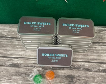 WW2 British Ration Tin of Boiled Sweets WWII Fruit Candy English WWII 1940s Ration Tin Party Favors