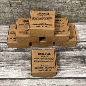 WWII Reproductierantsoen Caramel Box WW2 Candy Repro 1940's rantsoenkit Navullingen Re-enactment Eetbaar