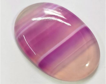 Amazing AAA+ Quality 100% Natural Purple Banded Agate Cabochon Gemstone 23 Ct. Oval Shape 30X20X5 MM Loose Gemstone Making Jewelry CO-212