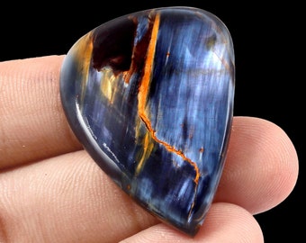 Amazing 100% Natural Pietersite Cabochon Gemstone 39 Ct. Pear Shape 36X27X5 MM Loose Pietersite For Making Jewelry CO- 7217
