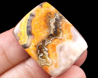 Awesome Quality 100% Natural Bumble Bee Jasper Cabochon Gemstone 39 Ct. Radiant Shape 28X21X6 MM Loose Gemstone For Making Jewelry CO-4620