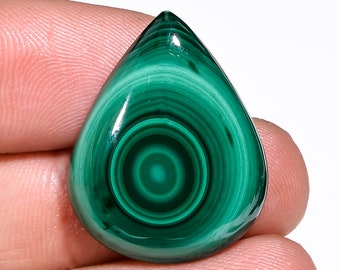 Incredible Top Grade AAA+ Quality 100% Natural Malachite Pear Shape Cabochon Loose Gemstone For Making Jewelry 25 Ct. 26X20X5 mm CO-64