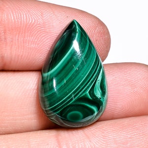 Wonderful Top Grade AAA+ Quality 100% Natural Malachite Pear Shape Cabochon Loose Gemstone For Making Jewelry 24 Ct. 23X15X7 mm CO-50