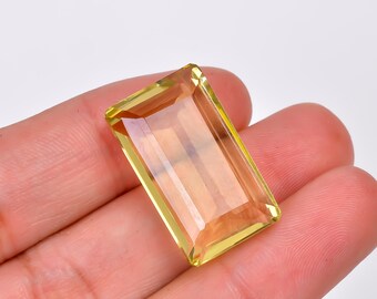 高品質　宝石　レモンクオーツ　カボションルース　ドロップ型 レモンクォーツカボション 天然レモントパーズ 輝く形 カボション