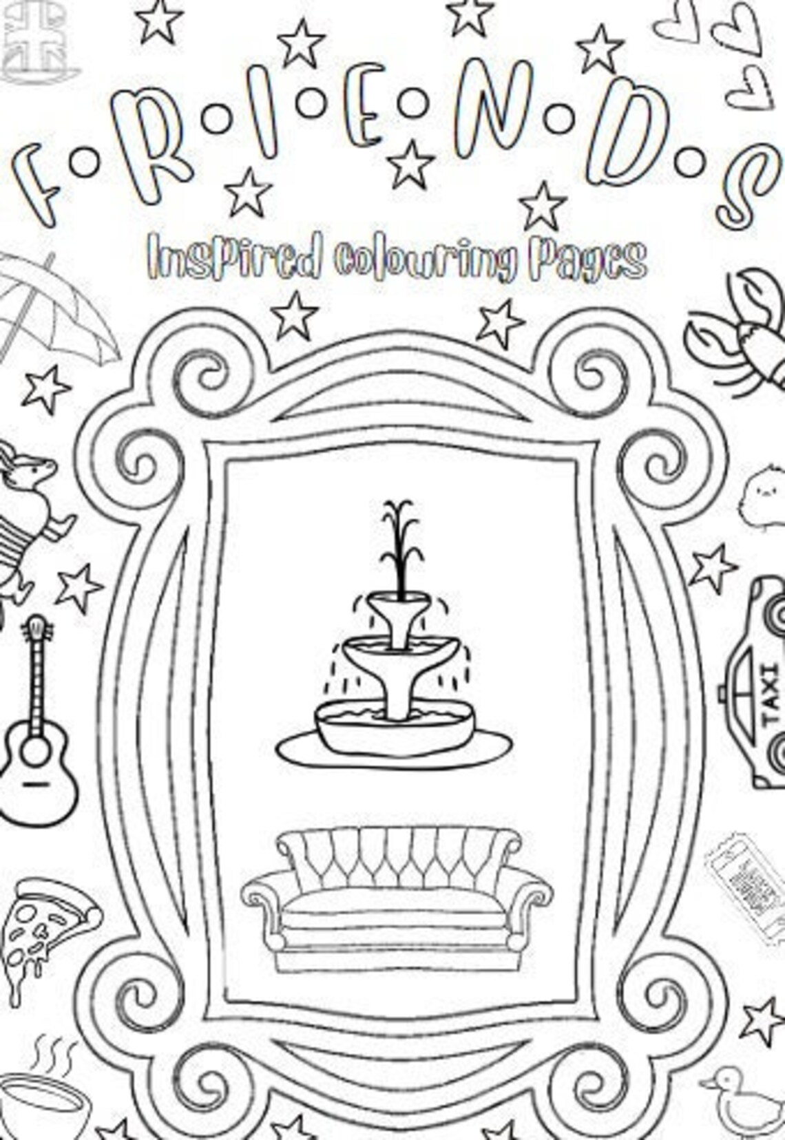 Free Printable Friends Tv Show Coloring Pages